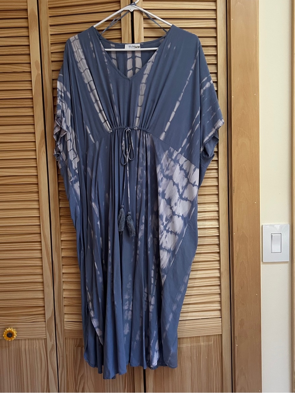 Light Blue Tie-Dye Kaftan / Kimono / Beach Coverup / Dress